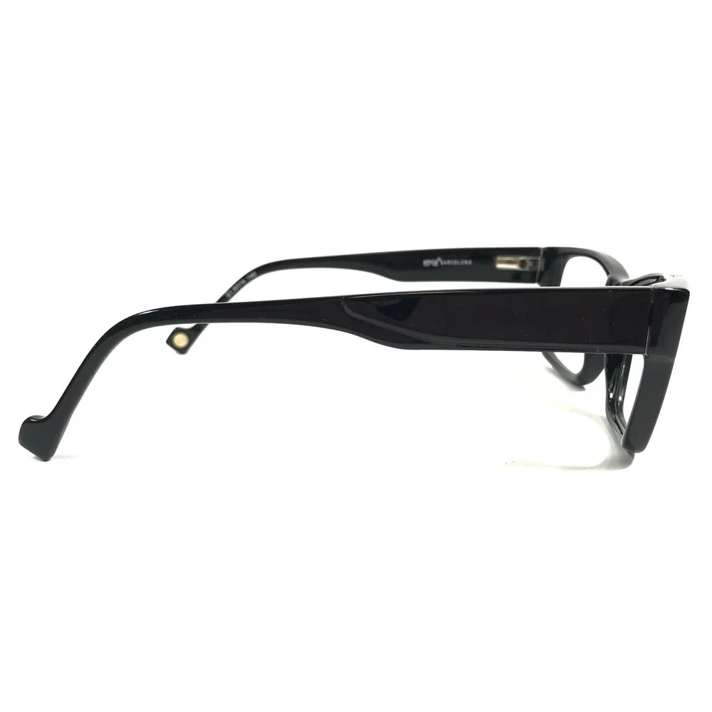 Etnia Eyeglasses Frames MILANO col. BK Shiny Black Square Full Rim 51.5-16-140
